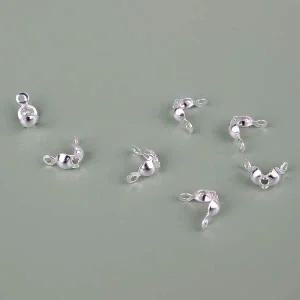 올챙이캡 실버 비즈공예부자재 200개입