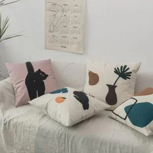 [알티피아]고양이 자수 쿠션 아기 디자인 인테리어 집 꾸미기