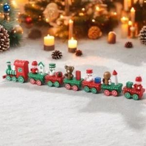 크리스마스 장식 소품 트리 오너먼트 테이블 크리스마스 기차 장식 용품 인테리어 미니어처 장식용 원목