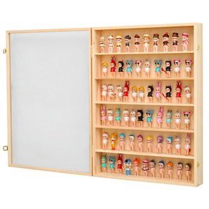 피규어보관함 정리함 액자 6층 미닫이문 스탠드 나무 미니 진열대 벽걸이 보관 장식장