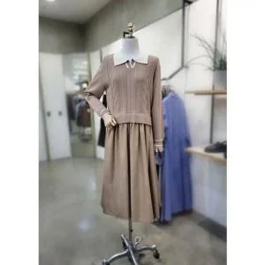 [갤러리아] ABFZ[2컬러]니트레이어드 배색원피스(ABZ4HO33)