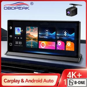 K2 프로 차량용 DVR 4K 카메라 무선 카플레이, 안드로이드 자동 Ai 스크린 대시 캠, 듀얼 렌즈 비디오 녹음