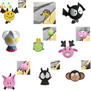 노란색 작은 인형 안테나 공 플러시 EVA 폼 공중 토퍼 장식 자동차 지붕 9 스타일