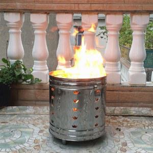 스텐소각통 종이 태우기 화로 통 전원 드럼통 소각화로 지름 가정용 아궁이 소각용 31CM 5호 일반