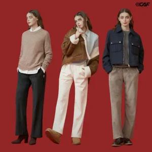 [르까프][Lecaf] 르까프 25FW 여성 본딩 프리 팬츠 3종