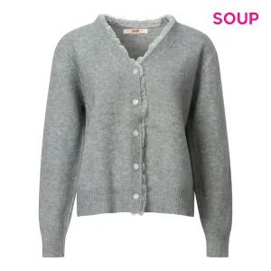 [롯데백화점]SOUP 물결 프릴 V넥 루즈핏 가디건 (S5BGD10)