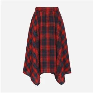[롯데백화점]써스데이 아일랜드 깅엄체크 밴딩 레이어드 스커트 T258MSK231W