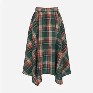 [롯데백화점]써스데이 아일랜드 깅엄체크 밴딩 레이어드 스커트 T258MSK232W