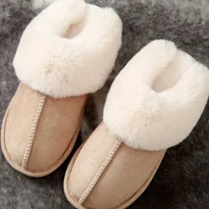 방한 겨울 털 슬리퍼 스웨이드 폭신한 사무실 겨울 양털 슬리퍼 따뜻한 실내화 방한화 거실화 커플 남성
