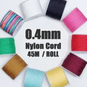 [비즈팩토리]0.4mm 나일론 매듭실 45M (롤) 판매단위 팔찌 만들기 재료