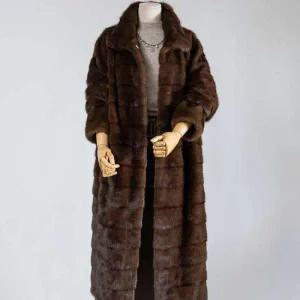 [애슬릿][애슬릿]여성 롱 코트 인조 밍크 에코 페이크 퍼 겨울 자켓