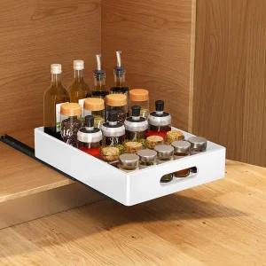 인트홈 주방 하부장 부착식 슬라이딩 선반 정리 정리대 레일 보관함 수납함 수납선반 싱크대/서랍장/수납장