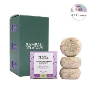 [공식수입] 랑팔라투르 사봉 롱드 천연 세수 비누 라벤더 플라워 125g 3개 세트
