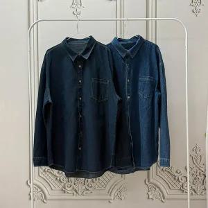 [옷자락]여성 오버사이즈 셔켓 청남방 힙커버 일상복 남성 셔츠