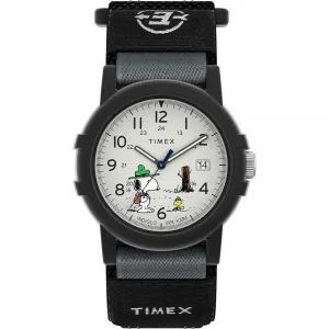 Timex 타이맥스 피너츠 스누피 익스페디션 캠퍼 나일론/가죽 스트랩 시계