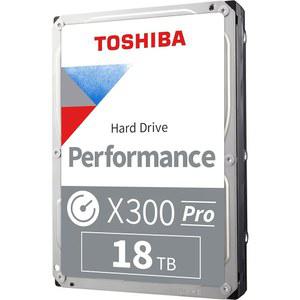 창의적인 전문가를 위한 Toshiba X300 PRO 18TB 고부하 성능 3.5인치 내장 하드 드라이브 - 최대 300TB/연간 워크로드 속도 CMR SATA 6GB/s 7200RPM 512MB 캐시 HDWR51JXZSTB