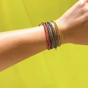 커플 실팔찌 패션 우정 행운 레드 그린 블랙 옐로우 TNT8+3qCq