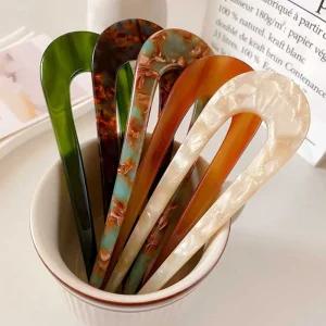 여자 올림 머리 장식 긴 헤어 비녀 고정핀 스타일링 헤어악세사리