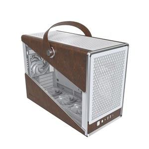 MONTECH 헤리티지 프로 mATX, 시그니처,가죽 게이밍 섀시, RTX50 시리즈GPU, ATX PSU및360mm AIO,4개의 사전 설치된팬, 헤드폰 행거- 흰색(PRO)지원