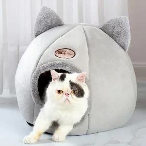 겨울 반려동물 하우스 강아지 고양이 보들보들 방석 일체형 동물가족 숨숨집