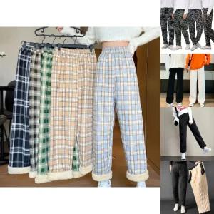 여성 체크 기모 밴딩 바지 빅사이즈 겨울 융털 팬츠/남성/골덴/여자/작업복/남자트레이닝/남자기모