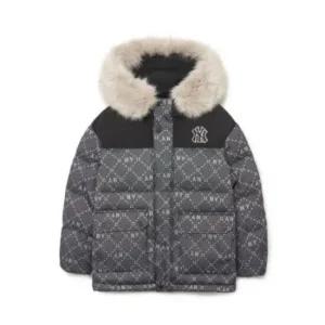 MLB키즈패딩 NQK 7ADJMD236-50BKS 다이아 모노그램 구스 다운 미드 패딩 점퍼