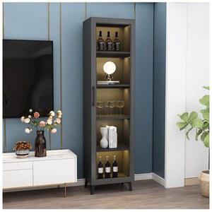 진열장 위스키 선반 와인장 80x24x200cm 거치대 와인 스타일A 유리장식장 5단