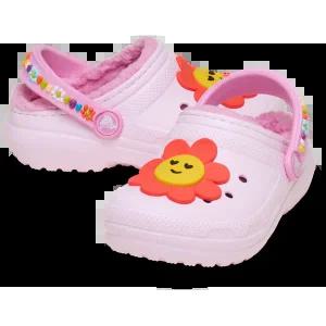 갤러리아 [크록스 본사][키즈]클래식 라인드 데이지 클로그 토들러 (핑크밀