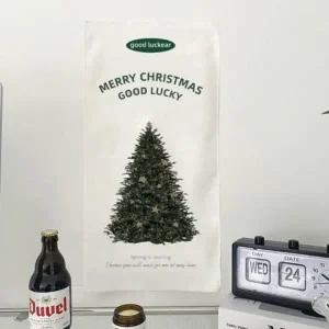 ( )겨울 크리스마스 패브릭트리 트리 가랜드 포스터 벽트리 인테리어장식 천트리 크리스마스 트리가랜드 소