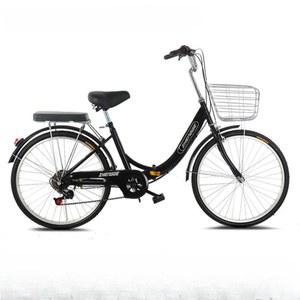 바구니자전거 여성용 여자 마실 바이크 출근 클래식자전거 옐로우 바구니 통학