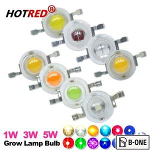 따뜻한 자연 차가운 흰색 1W 3W 5W 높은 전력 Smd Led 칩 전구 UV 오렌지 빨간색 파란색 노란색 식물 성장