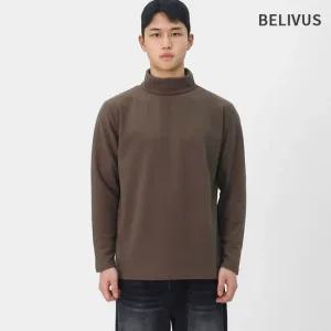 남성 베이직 겉기모 골지 목폴라 티셔츠 빅사이즈가능 레이어드 폴라티 BTS097