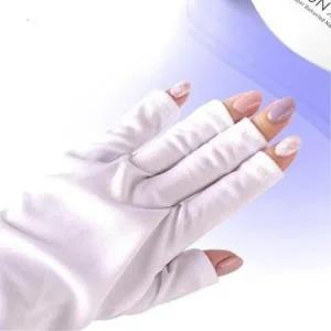[마이모노샵] 네일아트 uv차단 편안한 통기성 흰색 장갑 3개 라운딩
