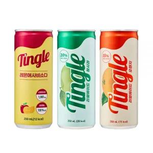 팅글 리얼에이드 청사과/ 오렌지/ 레몬애사비소다 250ml X 30캔