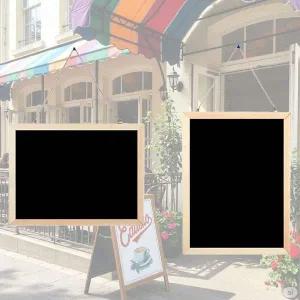 걸이형 원목 메시지 블랙보드 중형(30X40cm) 제과점메뉴판