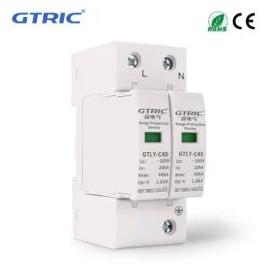 자동차릴레이 GTRIC 2P AC SPD 서지 보호 40KA 60KA 220V 385V 주택 라이트닝 보호기 태양광 저전압 피뢰기