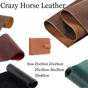 가죽테이프 1개 Crazy Horse Pre-cut Leather Craft Material Diy Hand Leathercraft 빈티지 오일 태닝 가