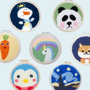 키밍 펀치 니들 자수 DIY 취미 쉬운 자수/펀칭/스킬/도안/자수DIY/셋트/키트/자수판/감성/펀칭/수예/손자수