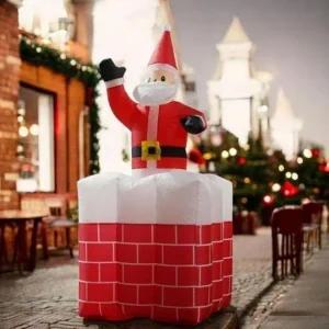 ( )야외 크리스마스 에어벌룬 대형 풍선 산타 장식 160cm 야외 LED풍선 산타 에어벌룬 크리스마스