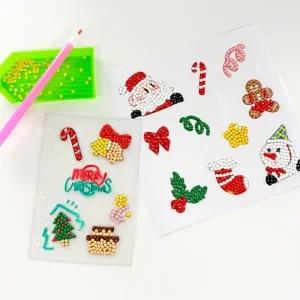 크리스마스 보석십자수 스티커 만들기