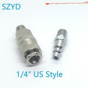 1/4인치 미국식 조인트 NPT 외부 나사 공압식 퀵 커플링 커넥터 피팅