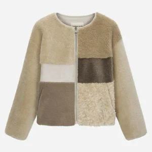 [써스데이아일랜드](T258MLT233W)블로킹 퍼 자켓