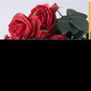 [셀러허브]조화 꽃 마리안 장미 실크플라워 레드 홈데코 소품 (S7702384)