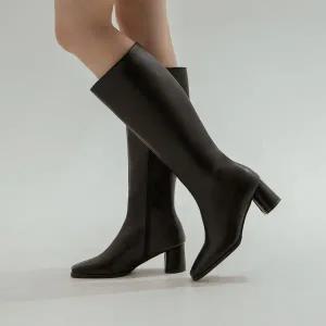 [소보제화]안트리 스퀘어 베이직 데일리 롱부츠 5cm