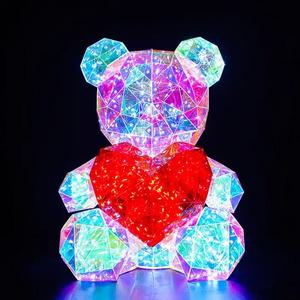 하트베어 오로라조명 크리스마스트리 LED전구 무드등