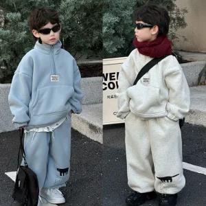 남아 키즈 윈터보이 아노락 기모 상하세트