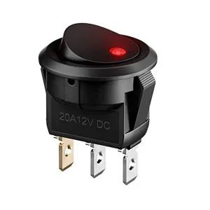 SPS006 원형 토글 온오프스위치 똑딱이 12V LED레드_W7982E4