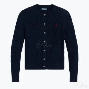 폴로 랄프로렌 25 포니로고 자수 케이블 가디건 211891643002