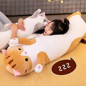 [셀러허브 1][HYE72I04_55]고양이 롱 롱쿠션 수면 쿠션 모찌 찰떡 90cm