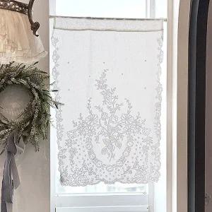 갤러리아 마메종 루아르 플라워 자수 창바란스 커튼-그레이 (CBMV18-GY)